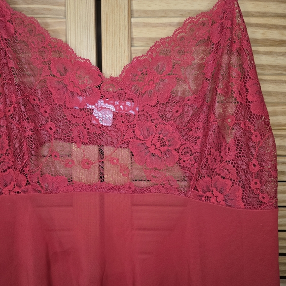 Victoria's Secret Red Lace Lingerie Size Medium, Open Back And Sheer - Picture 2 of 7